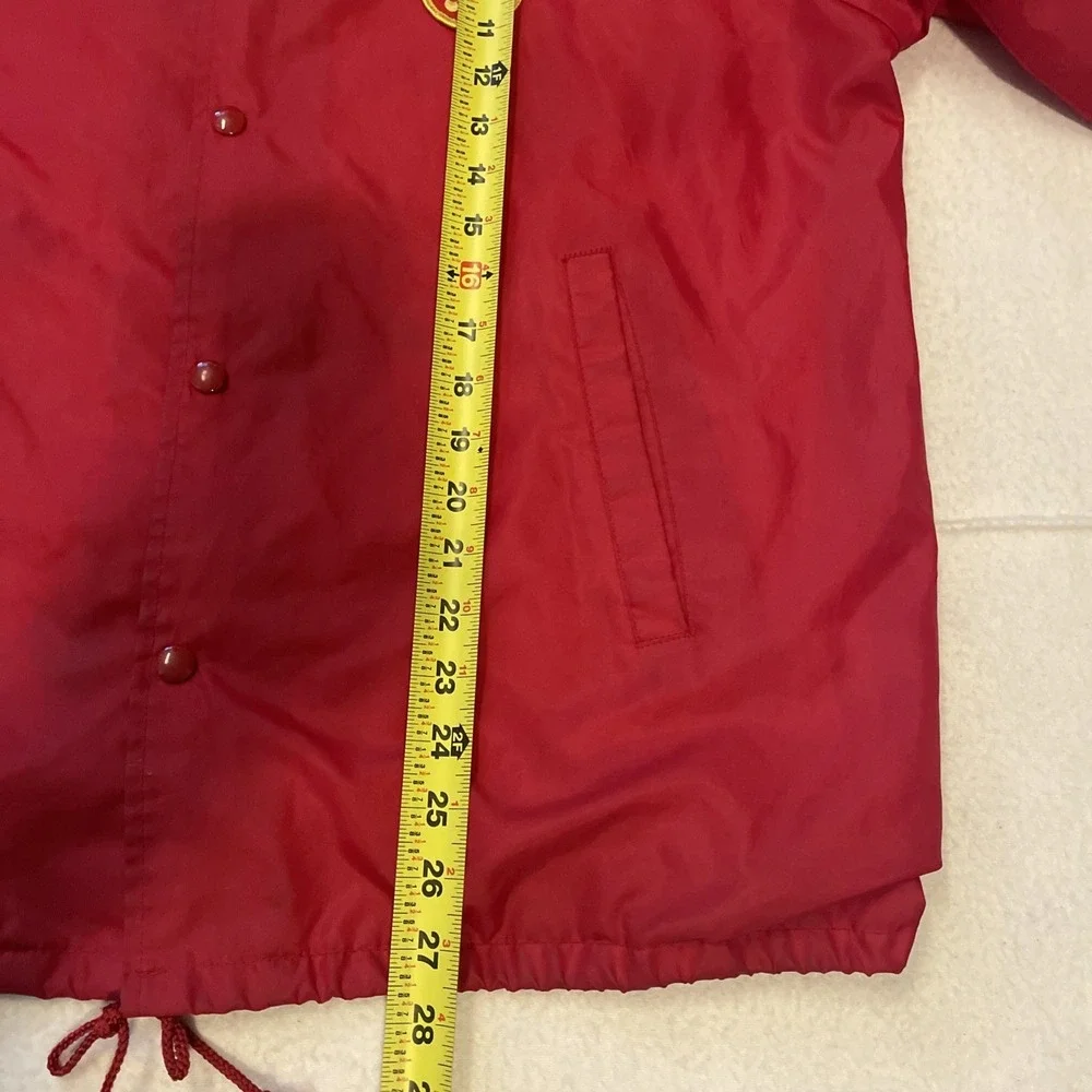 Vintage BSA Boy Scouts Of‎ America Mens Sz L  Red Coaches Windbreaker Jacket USA